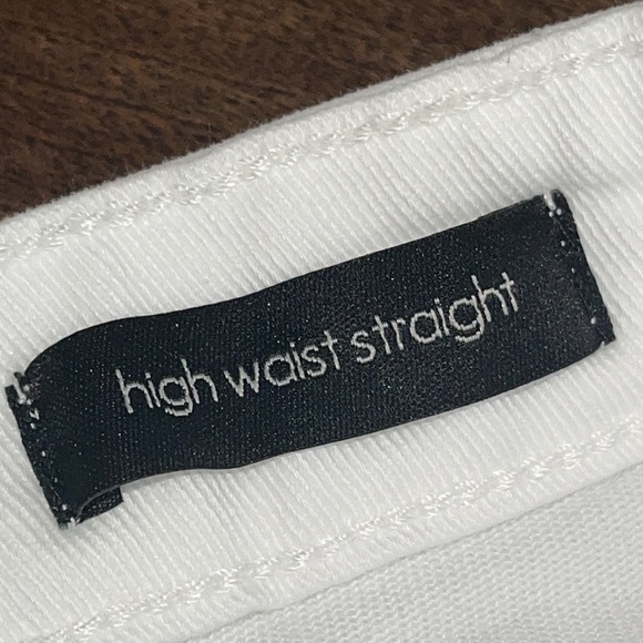Ella moss White High Waisted Straight Leg Cropped Jeans Sz. 29/8 - Picture 9 of 17